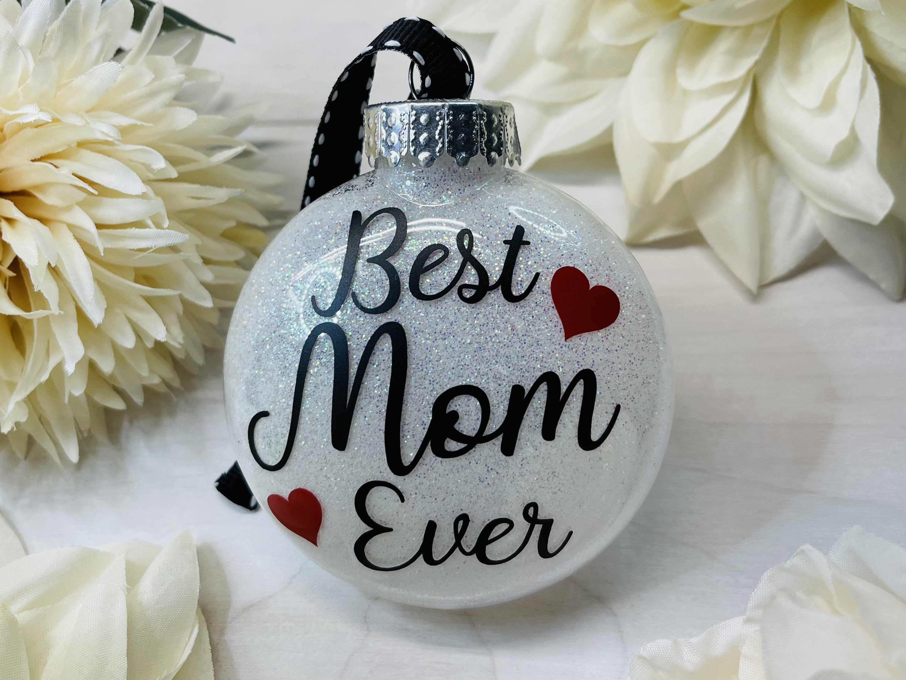 Personalized Best Mom Ever Printed Acrylic Ornament, Christmas