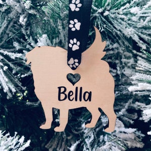 Pug Memorial Gift | Rainbow Bridge | Dog Memorial | Memorial Gift | Pug Dog | Dog Name Ornament | Dog Gift | Pet Memorial | Pug