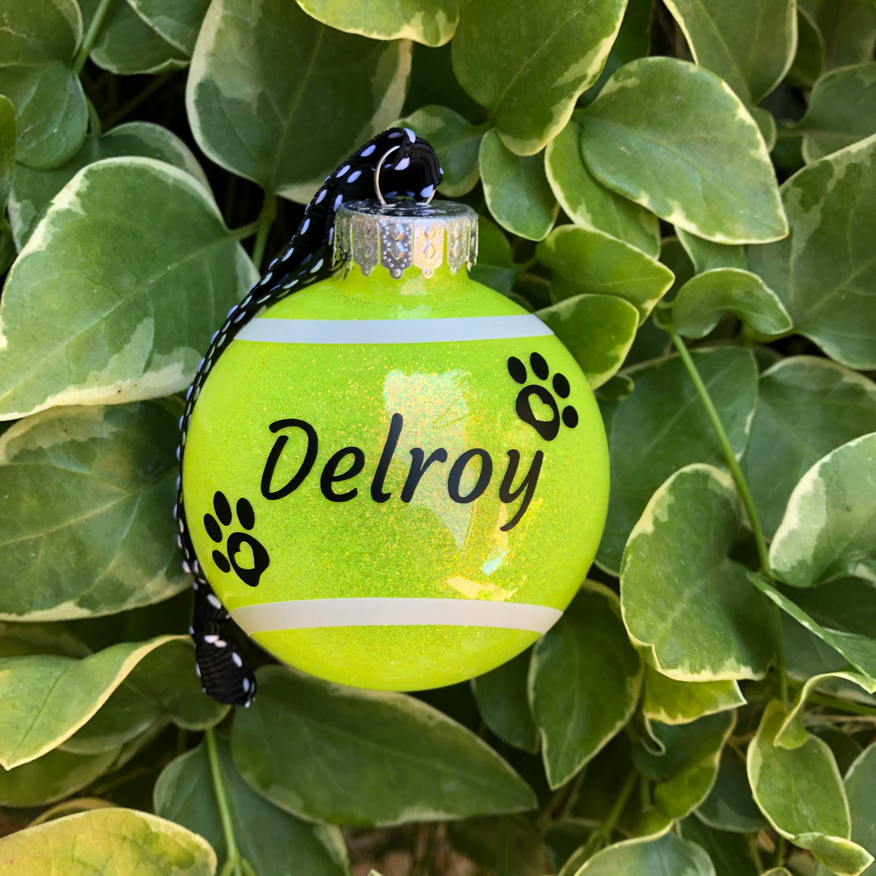 Custom Personalized Dated Dog Puppy Tennis Ball Ornament dog Etsy
