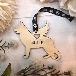 German Shepherd Memorial Gift | German Shepherd Angel | Puppy Ornament | Dog Memorial Gift | Pet Loss | Dog Name Ornament | Dog Loss Gift