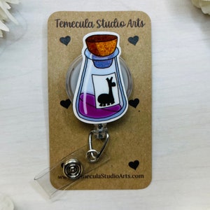 Llama Potion | Llama Extract | Funny Badge Reel | Badge Reel | Medical ID Badge | Nurse Badge Reel Funny | Funny Coworker Gift