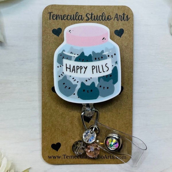 Cat Badge Reel | Cat Gift | Nurse Gift | Student Gift | Teacher Gift | Badge Reels | Pinch Badge Reel | Cute Badge Reel | Funny Cat