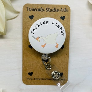 Goose Badge Holder | ER Nurse Badge Reel | Goose Carabiner | Badge Holder | Goose Lanyard | Goose Stethoscope Cover