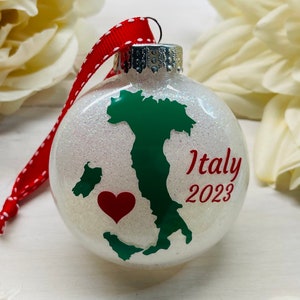Italy Ornament | Vacation Ornament | Italian Ornament | Europe Ornament | Travel Ornament | Vacation Memorial | Italy Christmas Ornament