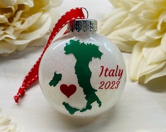 Italy Ornament | Vacation Ornament | Italian Ornament | Europe Ornament | Travel Ornament | Vacation Memorial | Italy Christmas Ornament