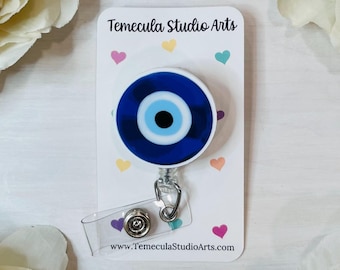 Eye Badge Holder | Evil Eye Badge Reel | Medical ID Badge | Pinch Clip Badge Reel | Name Badge | Blue Badge Holder | Evil Eye | Protect
