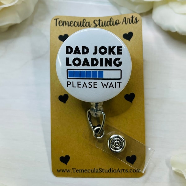 Funny Badge Reel | Badge Reel | Dad Joke Gift | Dad Jokes | Pinch Clip Badge Reel | Nurse Badge Reel Funny