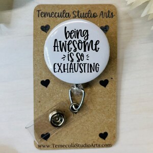 Funny Badge Reel | Badge Reel | Medical ID Badge | Pinch Clip Badge Reel | Nurse Badge Reel Funny | Funny Badge Holder | Awesome