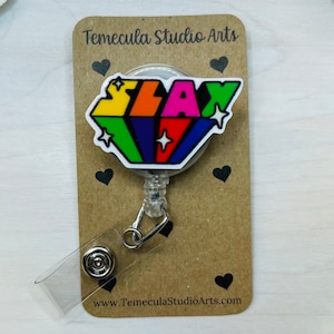 Slay Badge Reel | Badge Reel | Medical ID Badge | Nurse Badge Reel | Funny Badge Holder | Funny Gift | Slay | Name Tag