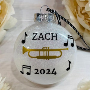Trumpet Ornament | Music Teacher Gift | Music Student Ornament | Trumpet Player Gift | Trumpet Gift | Trump | Name Ornament