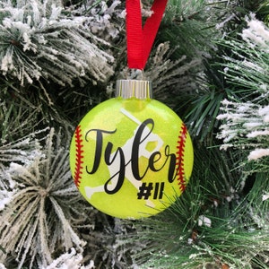 Softball Ornament | Softball Ornaments | Softball Hitter | Softball Hitter Ornament | Softball Team Ornaments | Softball Gift | Softball