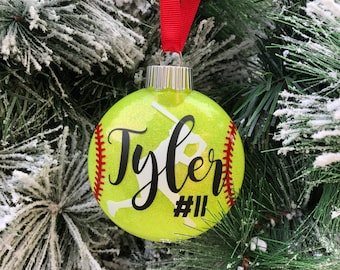 Softball Ornament | Softball Ornaments | Softball Hitter | Softball Hitter Ornament | Softball Team Ornaments | Softball Gift | Softball