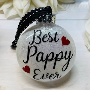 Pappy Ornament | Pappy Gift | Best Pappy Ever | Grandfathers Ornament | Pappy Ornaments | Ornament Gifts | New Grandpa | Gift for Grandpa