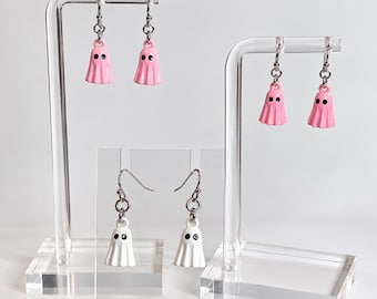 3D Enamel Ghost Earrings | Surgical Steel Hook Earrings | Cute Halloween Earrings | Cute Jewelry | Cute Spooky Jewelry | Custom Made Earring