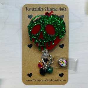 Poison Apple | Funny Badge Reel | Badge Reel | Medical ID Badge | Nurse Badge Reel Funny | Funny Badge Holder | Funny Gift | Poisonous Apple