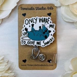 Opossum Badge Reel | Animal Lanyard | Medical ID Badge | Nurse Badge Reel | Funny Badge Holder | Funny Gift | Cute Opossum | Name Tag