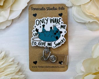 Opossum Badge Reel | Animal Lanyard | Medical ID Badge | Nurse Badge Reel | Funny Badge Holder | Funny Gift | Cute Opossum | Name Tag