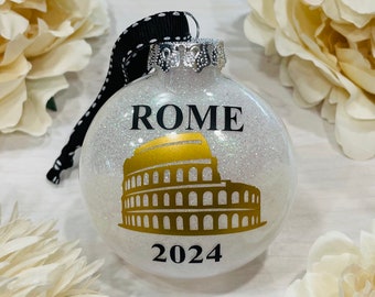 Rome Ornament | Vacation Ornament | Italian Ornament | Europe Ornament | Travel Ornament | Vacation Memorial | Italy Christmas Ornament