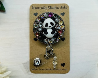 Badge Reel | Panda Gift | Retractable Badge Reel | Pinch Badge Reel | Belt Badge Reel | Nurse Gift | Teacher Gift | Pandas | Cute Panda