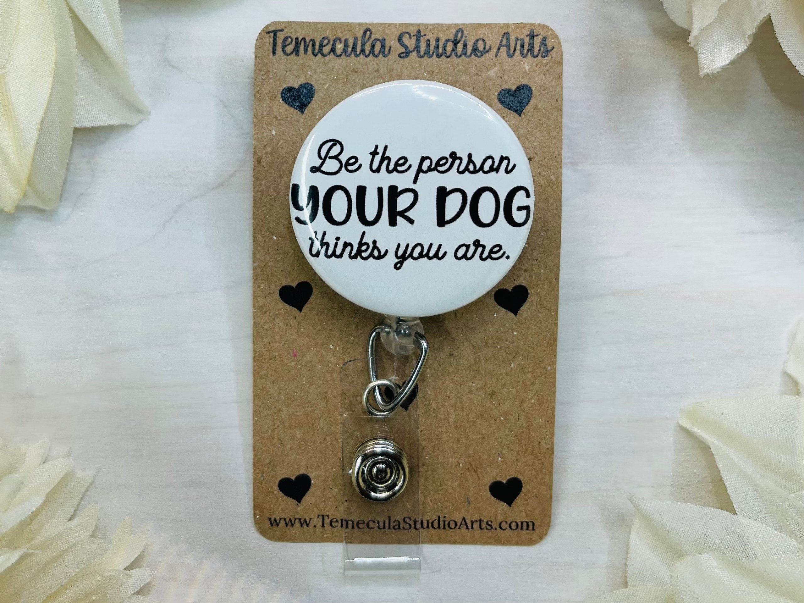 Dog Badge Reel Pet Rescue Lanyard Coworker Jokes Retractable