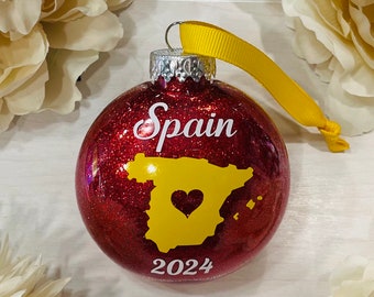 Spain Ornament | Vacation Ornament | Spanish Ornament | Europe Ornament | Travel Ornament | Vacation Memorial | Spain Christmas Ornament