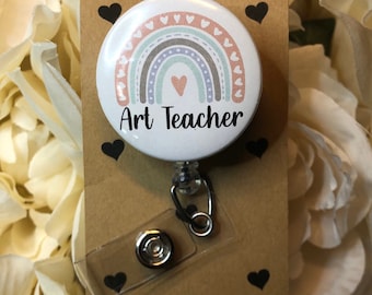 Art Teacher | Art Teacher Gift | Badge Reel | Badge Reel | Medical ID Badge | Badge Holder | Art Student | Art Class | Art Name Badges