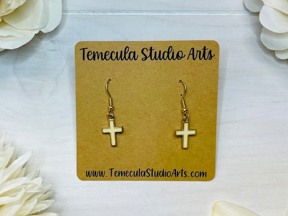 Cross Earrings Pierced Earrings Cute Cross Earrings Cute