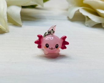 Axolotl Charm | Badge Charm | Cute Badge Holder Charm | Badge Buddy | RN Badge Buddy | Badge Reel Charms |  Axolotl Jewelry | Kawaii Charms