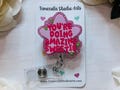 You’re Doing Amazing Sweetie | Pink Star Badge Reel | Nurse Gift | Student Gift | Nursing Student Gift | Badge Reels | Pink Glitter Lanyard
