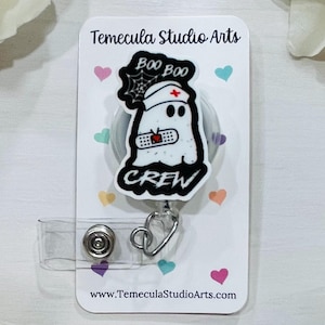 Ghost Lanyard | Coworker Gift | Nurse Gift | Student Gift | Medical Carabiner | Funny Badge Reels | Pinch Badge Reel | Ghost