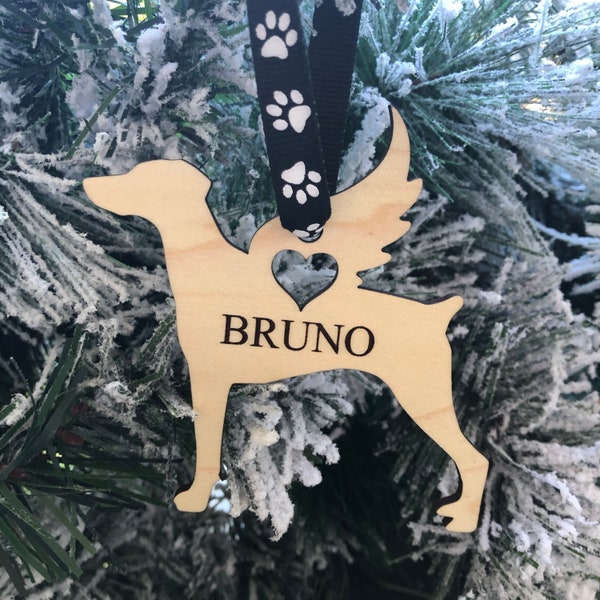 Doberman Memorial Ornament / Floppy Ear Doberman Memorial / Doberman Ornament / Dog Memorial Gift / Dog Ornament / Memorial Gift / Pet