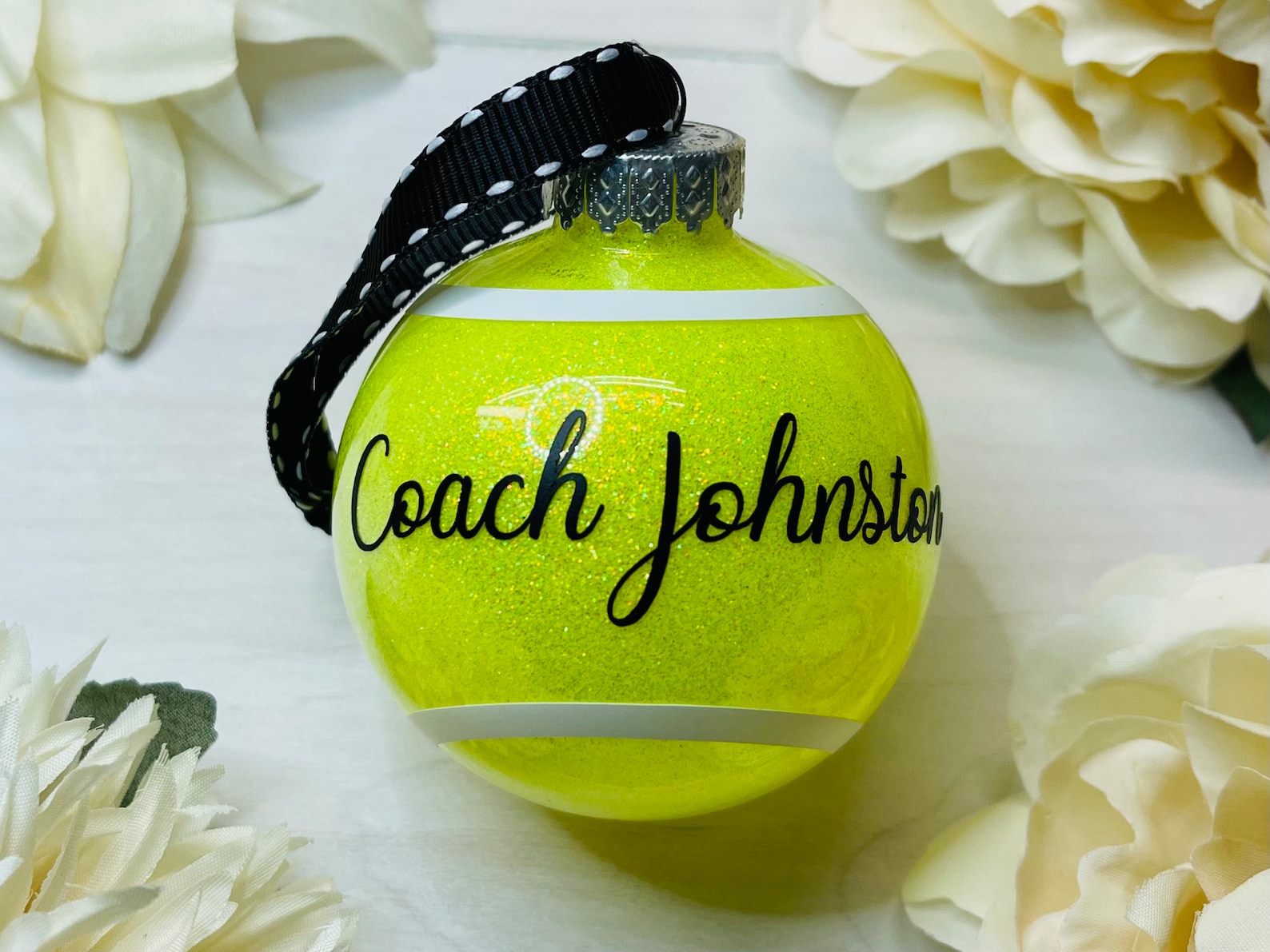 Tennis Ball Ornament Tennis Player Ornament Tennis Coach Etsy