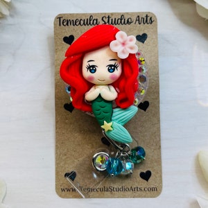 Mermaid Gift | Mermaid Badge Reel | Retractable Swivel Badge Reel | Nurse Gift | Teacher Gift | Essential Worker Gift | Mermaid Badge Reel