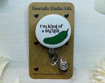 Pickle Badge Reel | Pickle Lanyard | Medical ID Badge | Clip Badge Reel | Nurse Badge Reel Funny | Funny Badge Holder | Dill Pickle