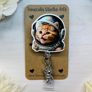 Cat Badge Reel Cat Gift Nurse Gift Student Gift Teacher Gift Badge Reels  Pinch Badge Reel Cute Badge Reel Funny Cat 