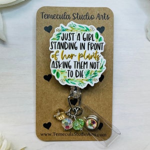 Plant Badge Reel | Nurse Gift | Student Gift | Teacher Gift | Badge Reels | Pinch Badge Reel | Cute Badge Reel | Plant Lady