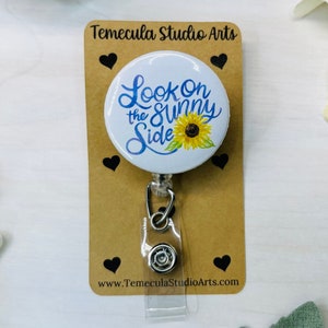 Sunflower Lanyard | Sunflower Badge Reel | Retractable Badge Reel | Nurse Badge Reel | Be Kind | Positivity | Kind | Sunny Side