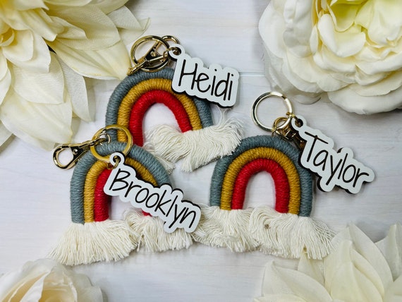 Personalized Macrame Keychain