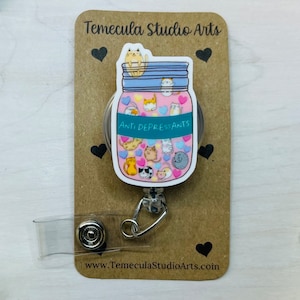 Lindo carrete de insignia de gato / Regalo para compañeros de trabajo / Regalo para enfermeras / Regalo para estudiantes / Regalo para maestros / Lindos carretes de insignia de gato / Insignia de identificación de farmacia / Gatos