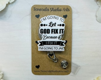 Humorous Badge Reel | Badge Reel | Medical ID Badge | Nurse Badge Reel | Funny Badge Holder | Funny Gift | Jokes | Name Tag