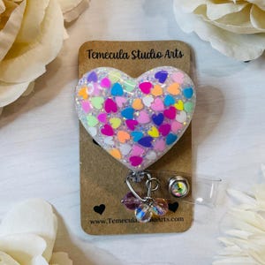 Cute Badge Reel | Anniversary Gift |Retractable Badge Reel | Valentines Badge Reel | Valentine Hearts | Valentines Gift | Teacher Gift
