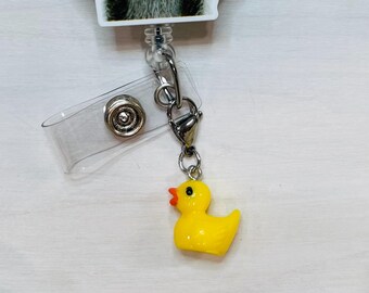 Rubber Duck Charm | Badge Charm | Cute Badge Holder Charm | Badge Buddy | RN Badge Buddy | Badge Reel Charms | Rubber Ducky