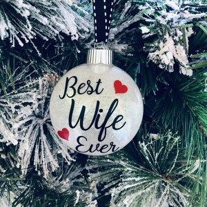 Wife Ornament | Wife Gift | New Wife | Best Wife Ever | Wife | New Wife Gift | Farmhouse Ornament | Handmade Ornament | Christmas Ornament