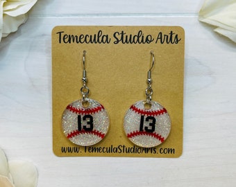 Baseball Earrings | Baseball Team Mom | Baseball Mom | Baseball Lover | Personalized Earrings | Hypoallergenic Earrings | Nickel Free