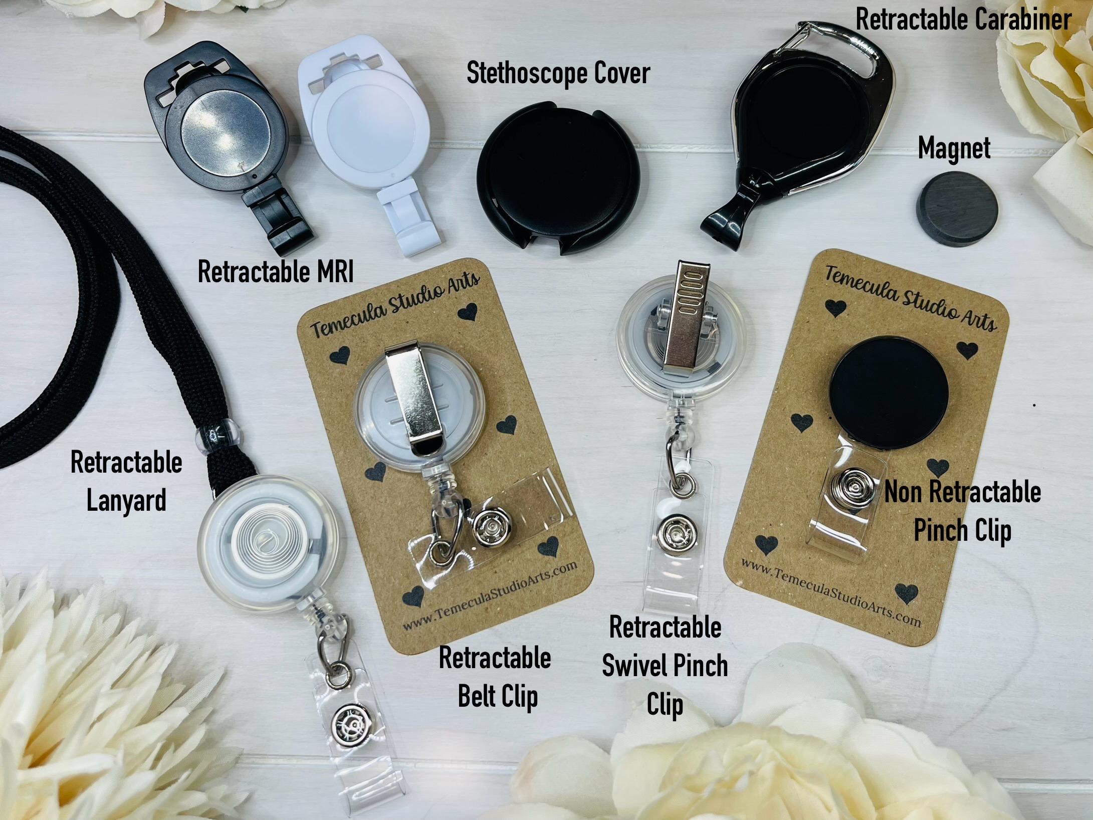 Funny Christmas Corgi Dog Badge Reel - Retractable ID Holder For Nurses, Teachers, Medical Workers
