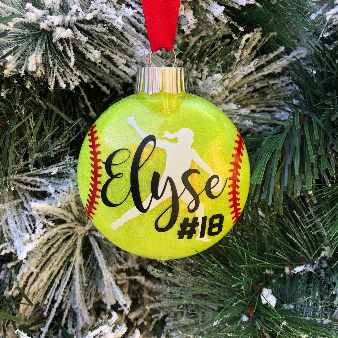 Softball Ornament Pitcher Ornament Softball Team Etsy