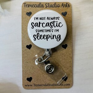 Funny Badge Reel | Badge Reel | Medical ID Badge | Pinch Clip Badge Reel | Nurse Badge Reel Funny | Funny Badge Holder | Sarcastic