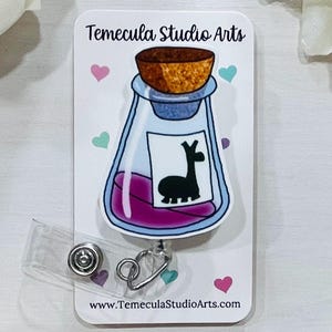 Llama Potion | Llama Extract | Funny Badge Reel | Badge Reel | Medical ID Badge | Nurse Badge Reel Funny | Funny Coworker Gift