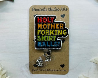 Cute Badge Reel | Medical ID Badge | Nurse Badge Reel Funny | Funny Badge Holder | Funny Badge Reel | Coworker Gift | Name Tag