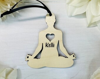 Yoga Ornament | Meditation Ornament | Namaste Ornament | Lotus Pose | Lotus Ornament | Yoga | Yoga Gift | Yoga Instructor | Christmas Gift